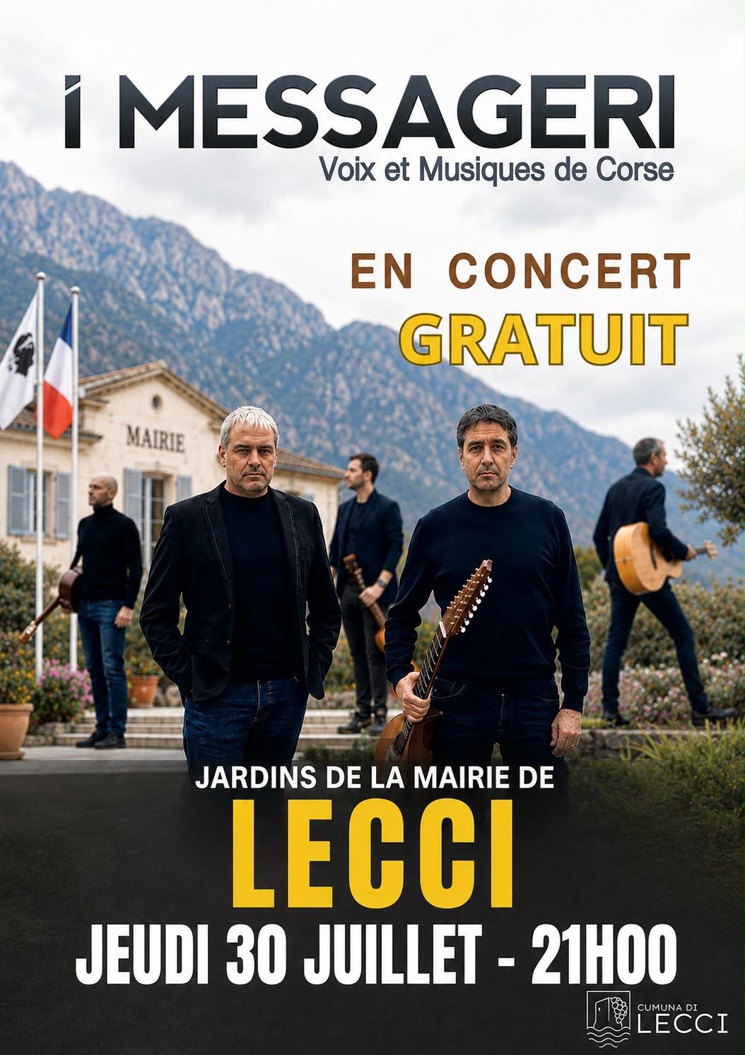Lecci : I Messageri en concert gratuit jeudi soir