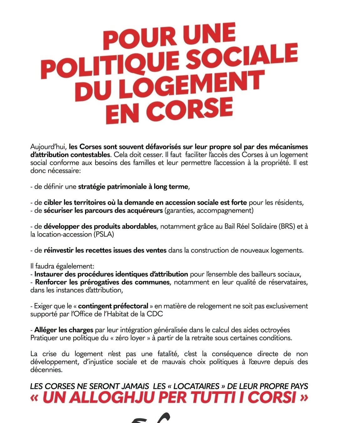 Bastia - Nazione occupe symboliquement les locaux d'Erilia pour dénoncer la politique du logement social