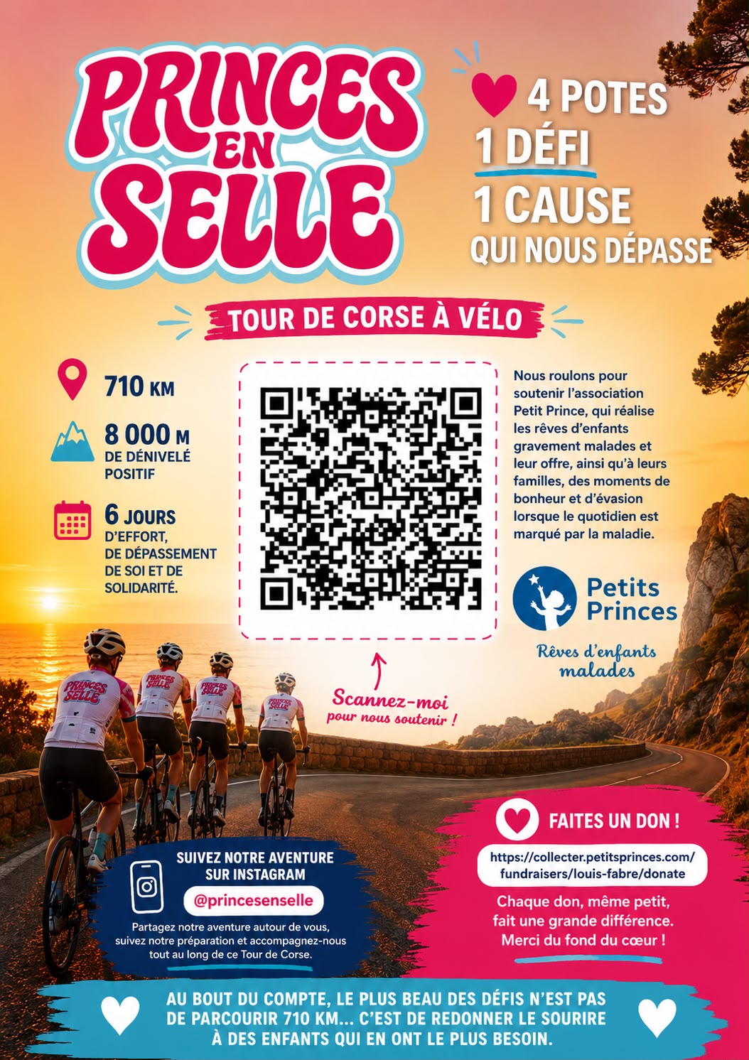 Quatre futurs policiers ont fait le tour de Corse à vélo pour réaliser les rêves d'enfants gravement malades