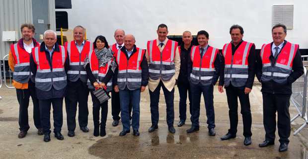 La délégation corse autour du président de l'Exécutif Gilles Simeoni.