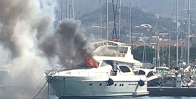 Court-circuit et début d'incendie sur un yacht au port de plaisance de Calvi