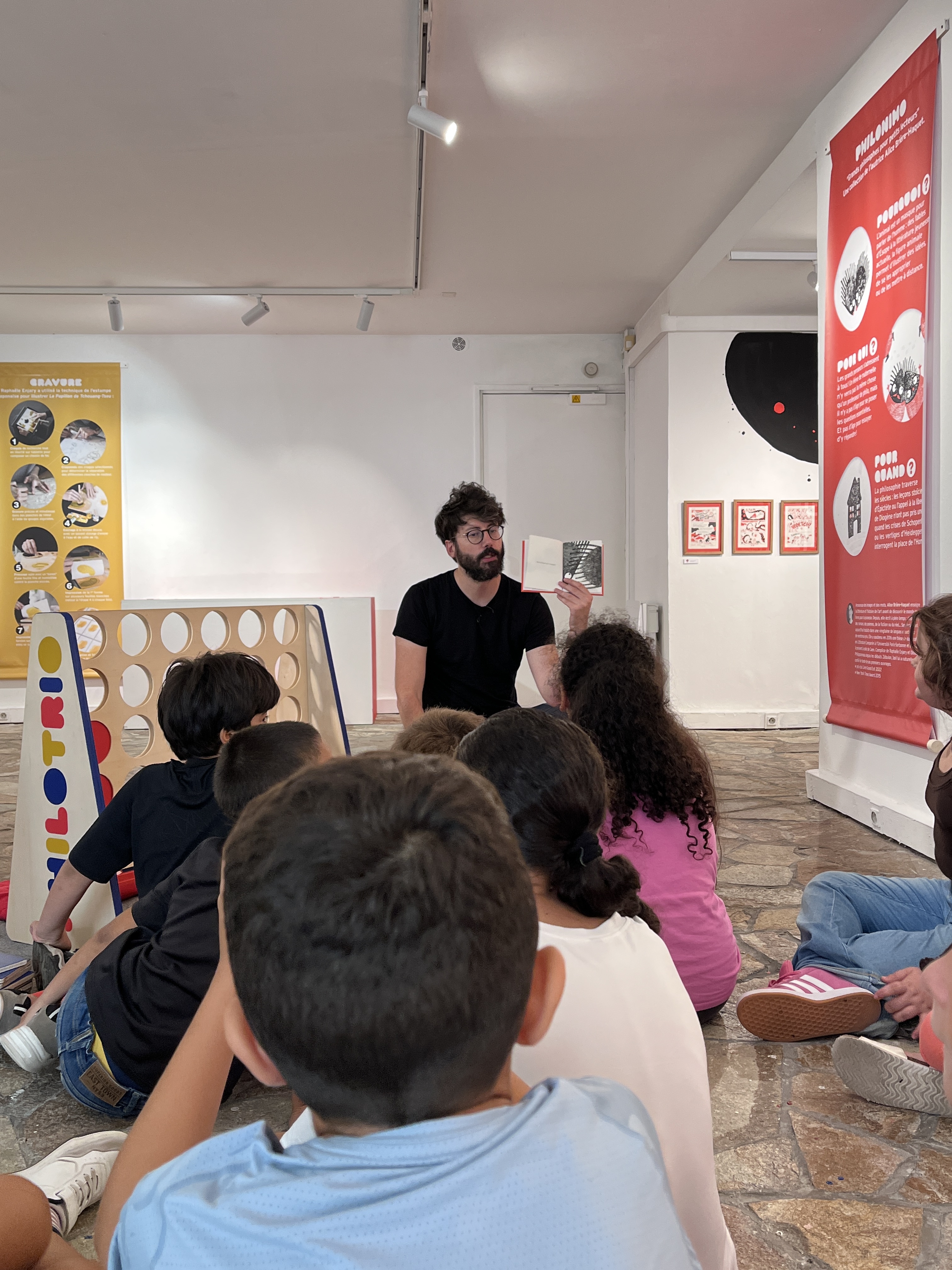 Olivier Philipponneau a animé une série d’ateliers pour les enfants.
