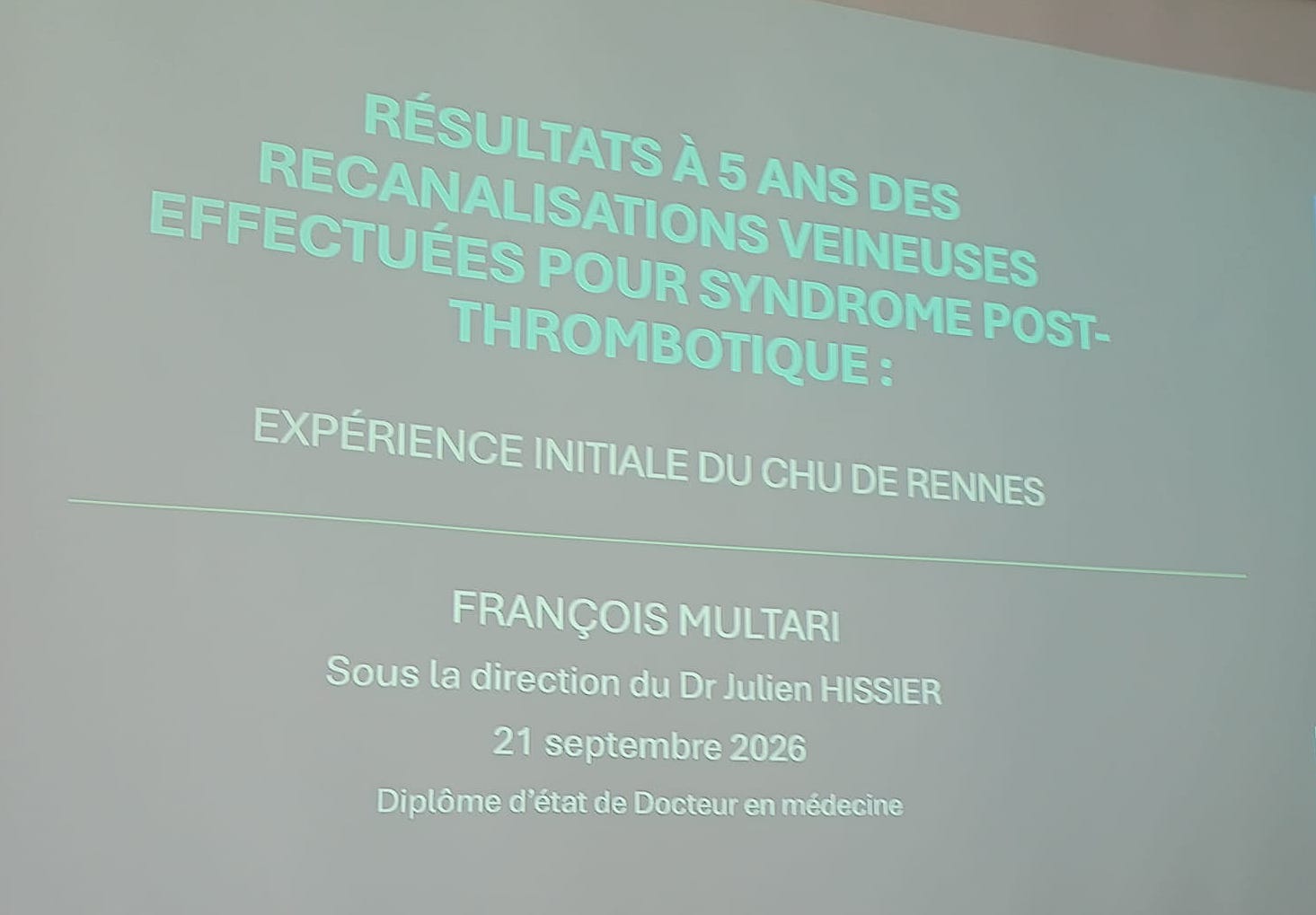 Bastia - François Multari soutient sa thèse de médecine au CHU de Rennes