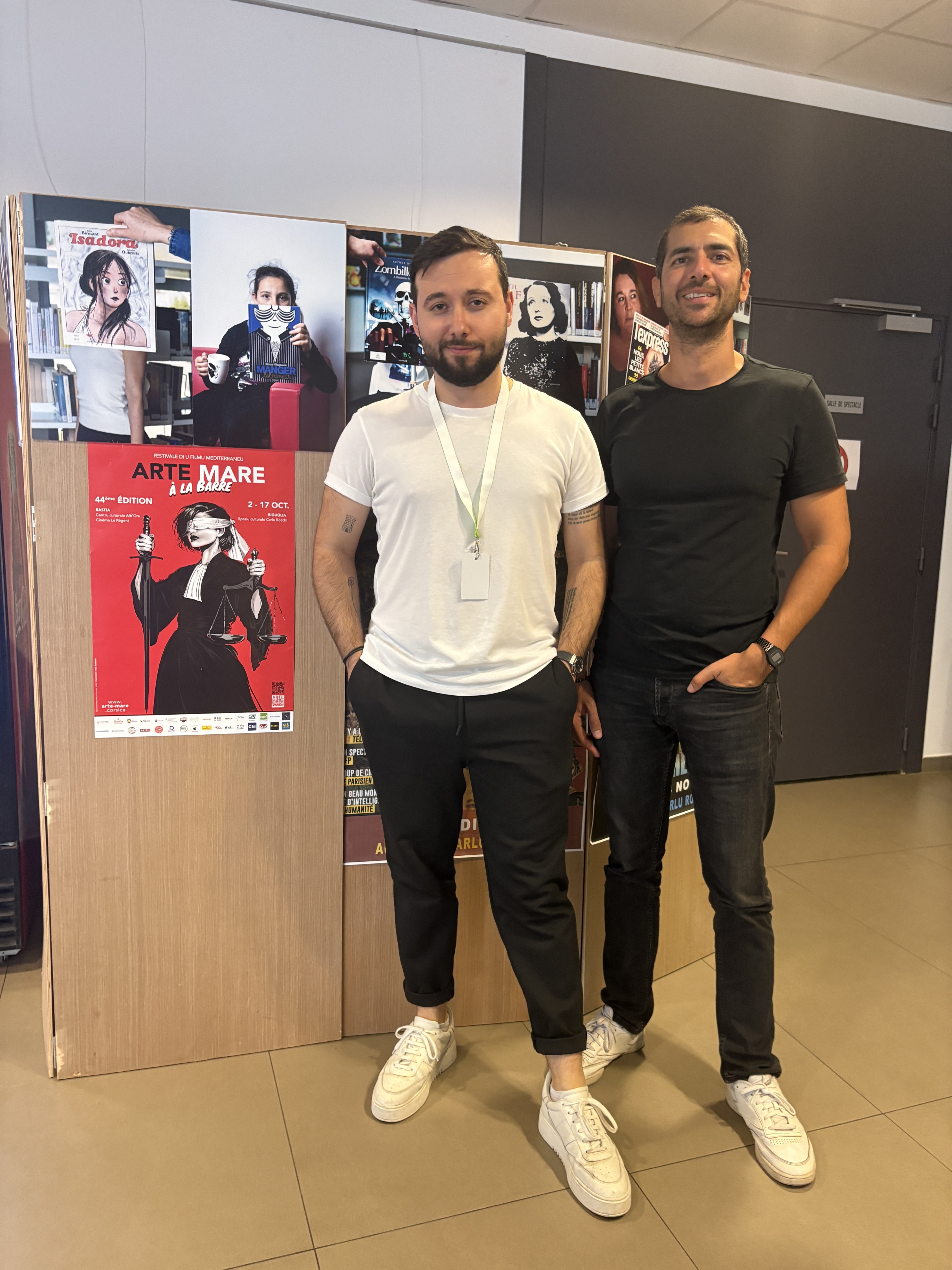 Baptist Agostini-Croce et Daniel Di Grazia lors de la projection du film.