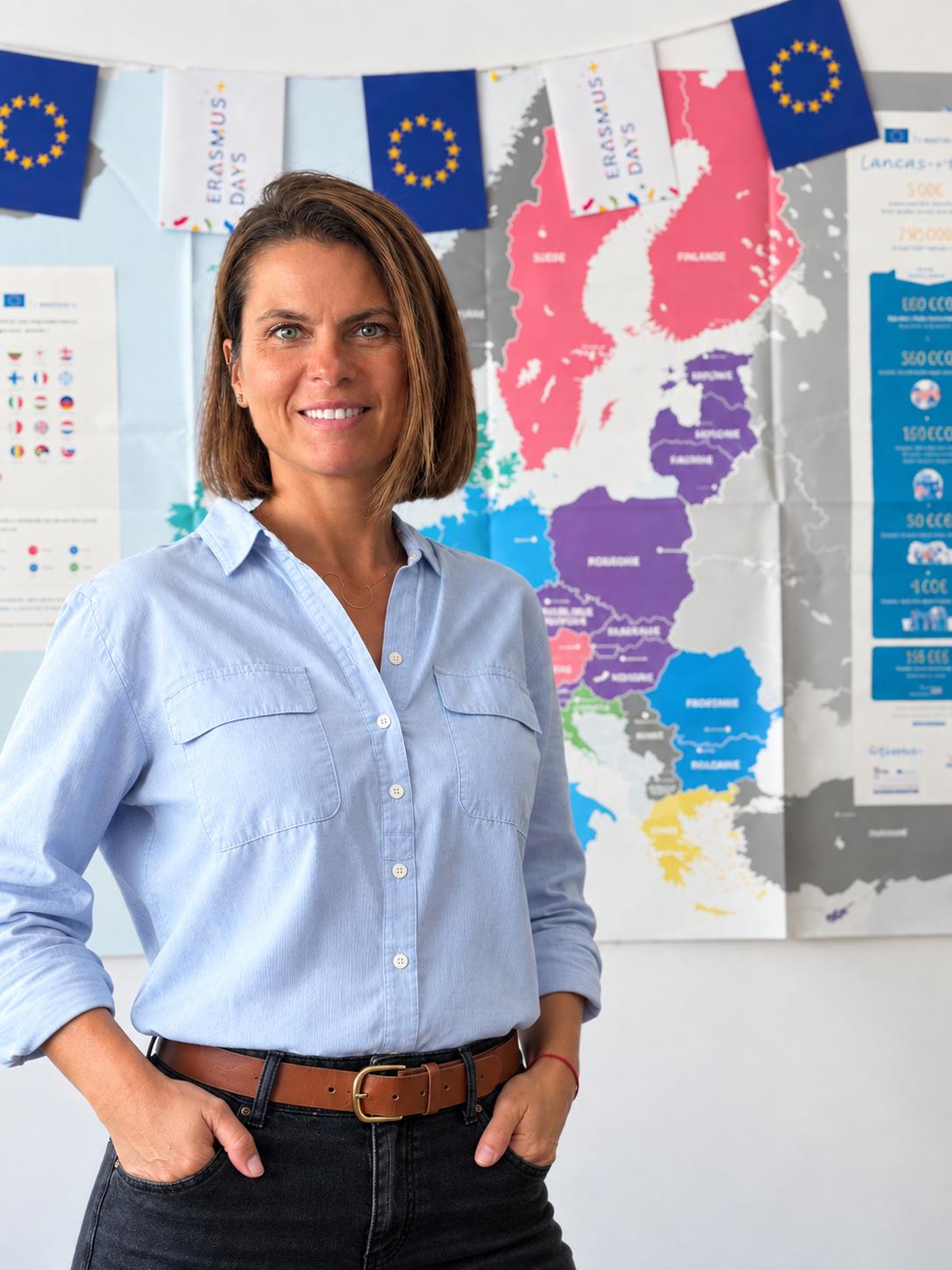 Aurelia Orsini est en charge des candidatures pour le programme Erasmus + à l'antenne de France Travail à Bastia