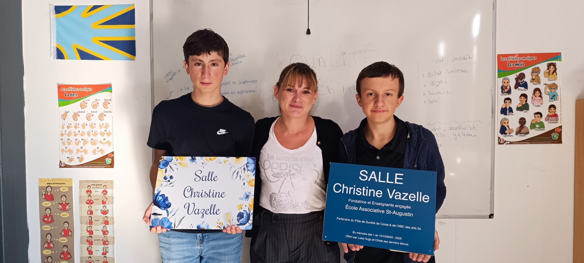 Pôle Surdité de Corse renomme sa salle de cours en hommage à Christine Vazelle