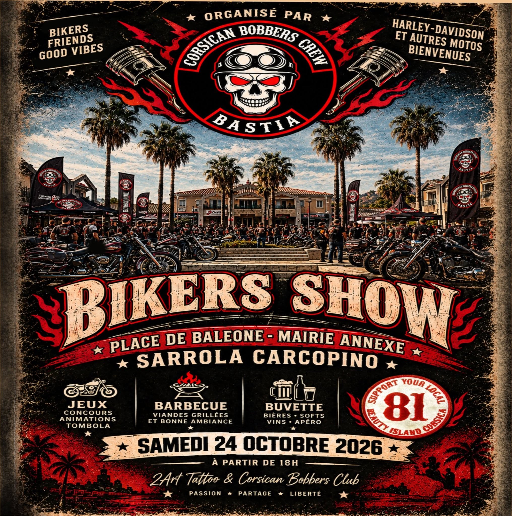 À Sarrola-Carcopino, les bikers corses donnent rendez-vous au public pour leur premier Bikers Show