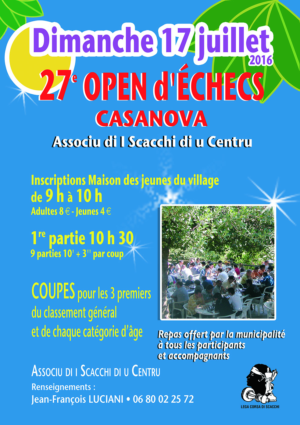 Echecs-Scacchi :  27e Open de A Casanova dimanche