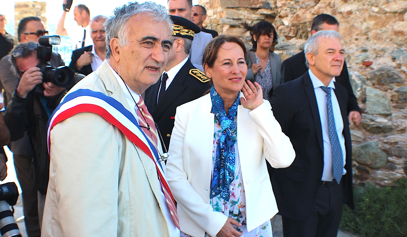 Ségolène Royal officialise le Parc Marin du Cap Corse puis interrompt sa visite