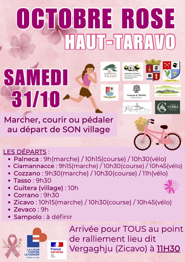 Octobre Rose – Neuf villages du Haut-Taravo unis contre le cancer du sein