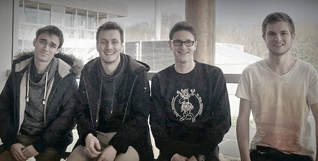 Yoann, Dimitri, Ugo et Mathieu de l'association GR'S