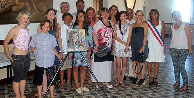 Réception à l'Hôtel de Ville de Calvi en l'honneur d'artistes-peintres américains