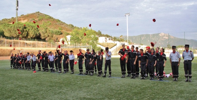 Cérémonie de fin d'année pour l'école des jeunes sapeurs-pompiers d'Ajaccio