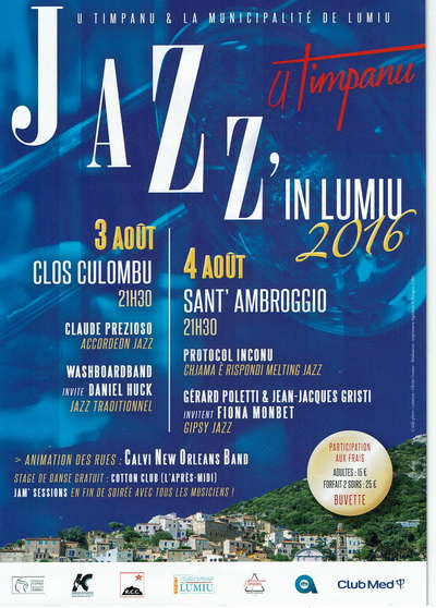 Jazz'in Lumiu les 3 et 4 août