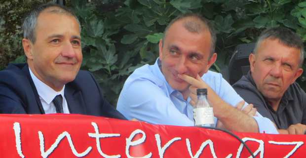 Jean-Guy Talamoni, Jean-Christophe Angelini et François Sargentini.