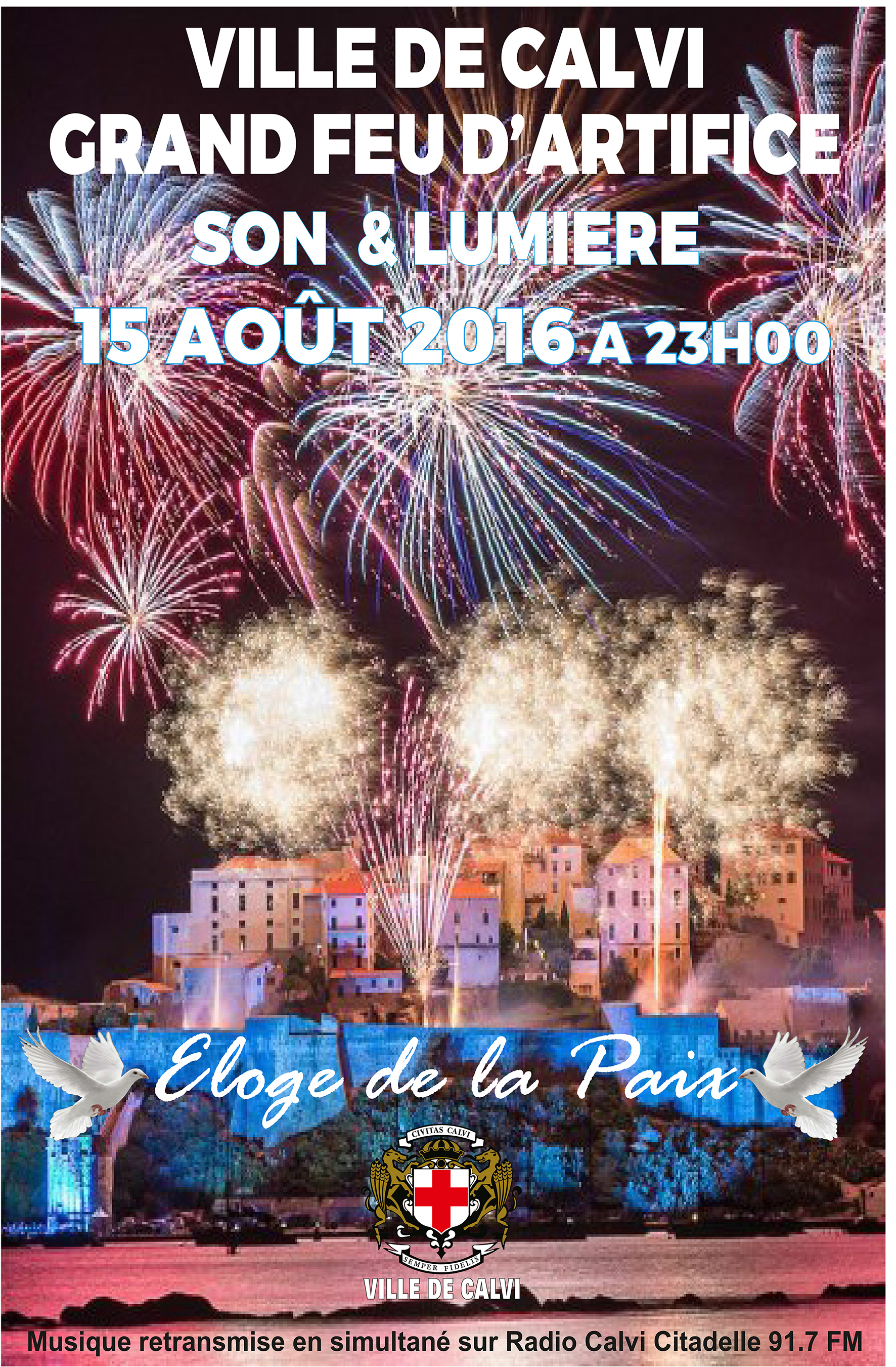 Cérémonies religieuses et feu d'artifice le 15 août à Calvi