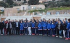 Visite du chantier du stade de Rugby de Lumio pour l'équipe de France féminine