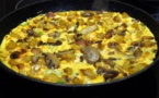 A Table : Omelette au figatellu, tome corse et champignons 