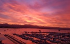 La photo du jour : Lever de soleil sur le port d'Ajaccio