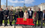 Bastia : un banc rouge en hommage aux femmes victimes de violences