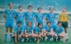 Le SECB finaliste de la coupe de France 1972. Debout de gauche à droite : Savkovic, Mosa, Tosi, Calmettes, Luccini, Pantelic, accroupis : Marc Kanyan, Dogliani, Felix, Franceschetti, Giordani