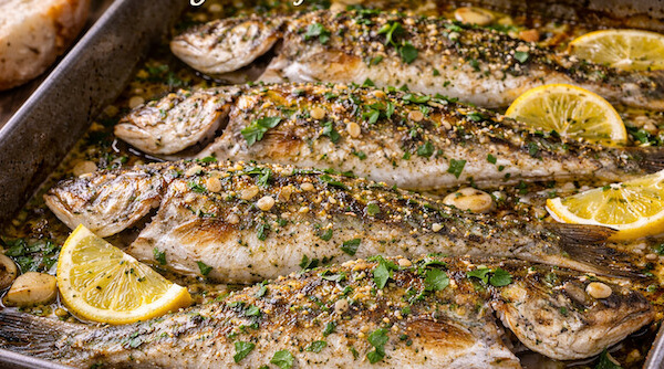 À table - Bogue au four, herbes et citron