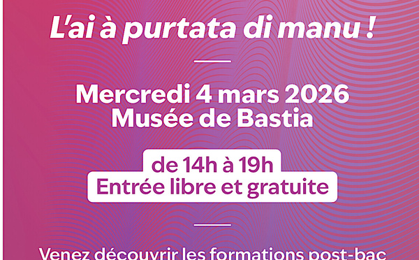 L’Orizonti di i Studii è di l’Amparera in Bastia, l’ai à purtata di manu !”
