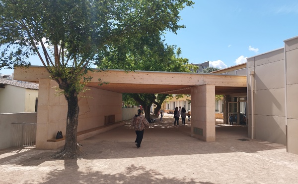 Portivechju - C’est fait, l’école maternelle Jean-Santini a son préau !