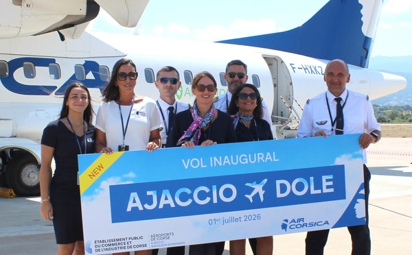 Air Corsica ouvre une liaison directe entre Ajaccio et Dole pour l'été 2026