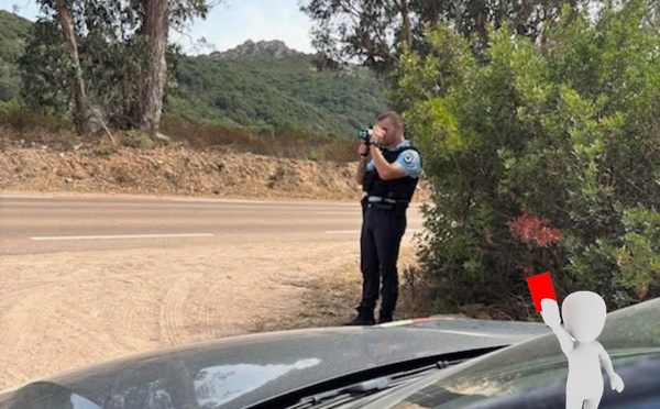 Deux grands excès de vitesse relevés sur la RT 10 entre Bonifacio et Porto-Vecchio