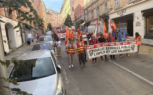 Grève dans la fonction publique : Cherté de la vie et prix des carburants qui flambent boostent l'intersyndicale à Bastia
