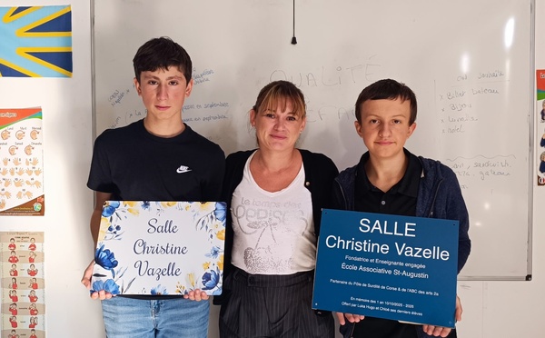 Le Pôle Surdité de Corse renomme sa salle de cours en hommage à Christine Vazelle