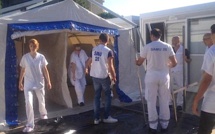 Hôpital de Bastia : Exercice préparatoire à l’utilisation du matériel de secours dans le cadre de situations exceptionnelles