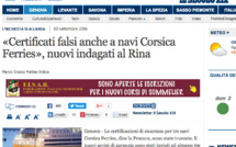 Des inspecteurs du Rina suspectés d'avoir établi de faux certificats de sécurité pour trois navires de Corsica Ferries