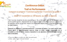 Conférence Débat "Trail et Performance" Jeudi 17 novembre au CSJC
