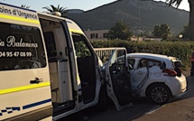 Collision  Ambulance privée - voiture à Aregno-Plage : 4 blessés