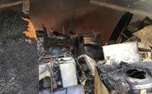 Ajaccio : L'enseigne Cuisinella touchée par les flammes