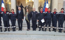 Hommage à l’Elysée aux pompiers, militaires, forces de l'ordre, bénévoles et acteurs de la Sécurité civile