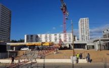 Ajaccio : La flèche d'une grue cède sur le chantier des Salines