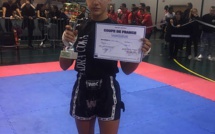 L'ajacienne Océane Ayala, vainqueur de la Coupe de France de Kick Boxing