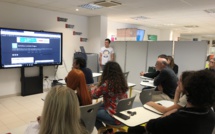 Brandon Andréani a présenté son blog « Scrivimu a nostra lingua » dans les locaux de Canopé.