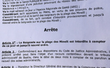Ville-di-Pietrabugno : Baignade interdite à la plage des Minelli