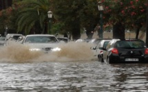 Déluge sur Ajaccio, certains quartiers inondés.