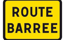 Route fermée à la circulation après des éboulements entre Bigornu et Lentu