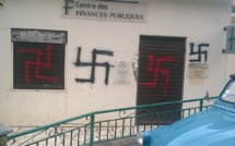 San Nicolao : Tags nazis sur les murs de la Trésorerie