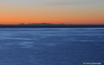 La Corse visible depuis la Ligurie et le Piemont 