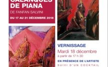 Fanfan Salvini expose "ses" Calanches de Piana à la Caisse de Crédit Mutuel de Baléone