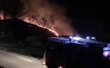Le feu de Zicavo a détruit 1 hectare d'herbes