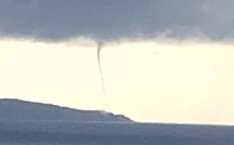 Trombe marine dans le golfe d'Ajaccio