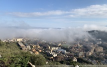 Bastia : Stratus sur la ville